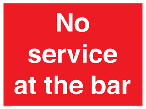 No service at the bar